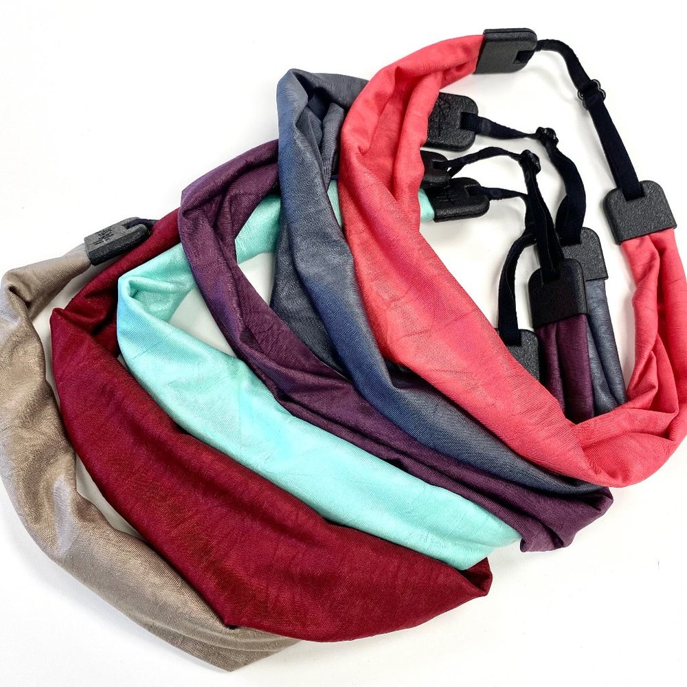 Hipsy Adjustable Wide Spandex Xflex Crushed Workout Fashion Headband